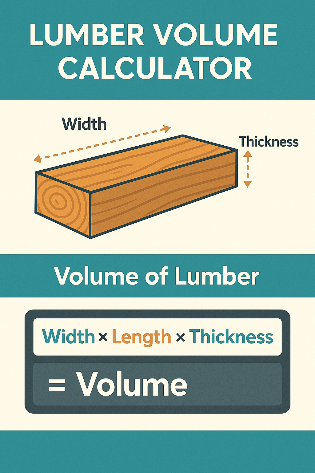 Lumber Volume Calculator
