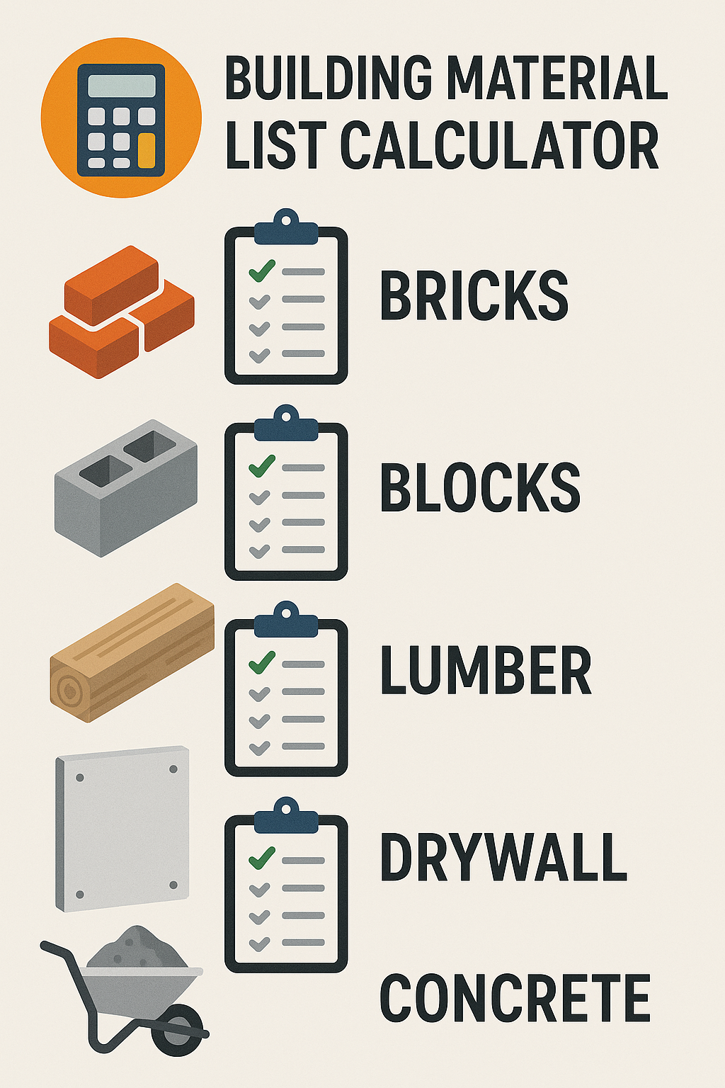 building material list calculator