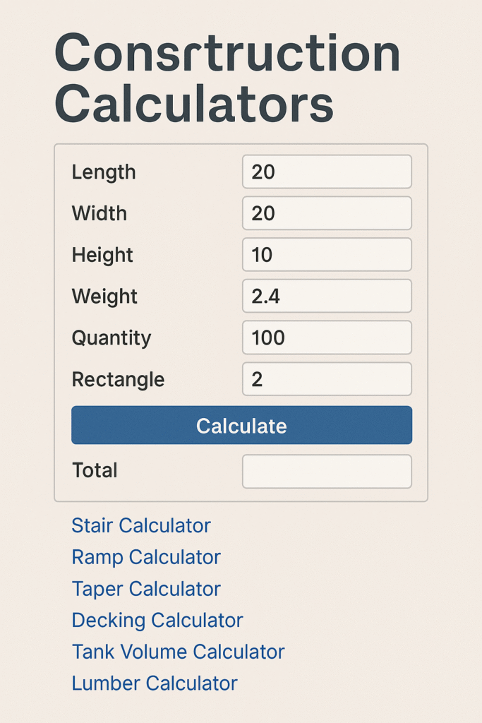 construction calculator osrs