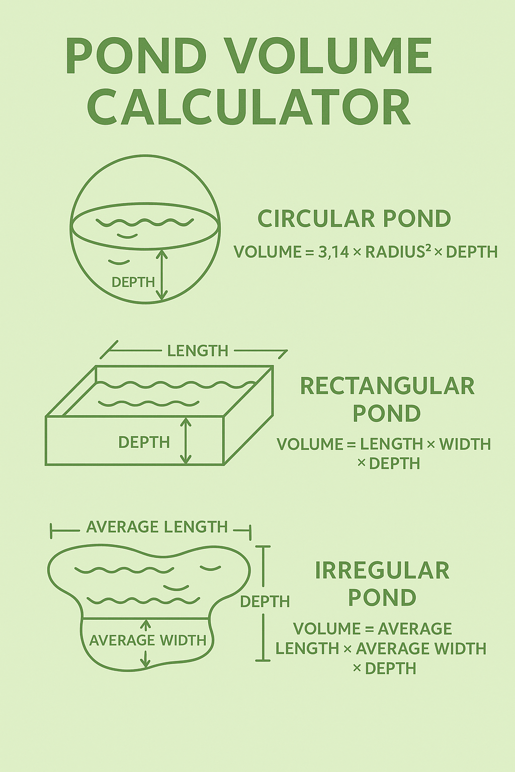 pond volume calculator