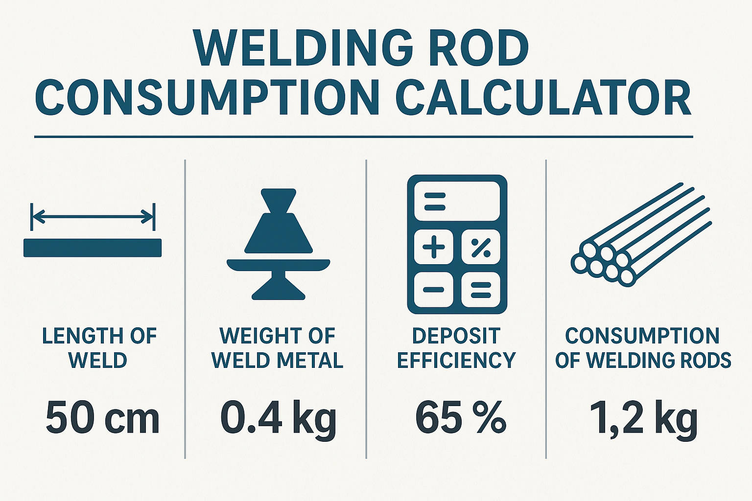 welding rod consumption calculator