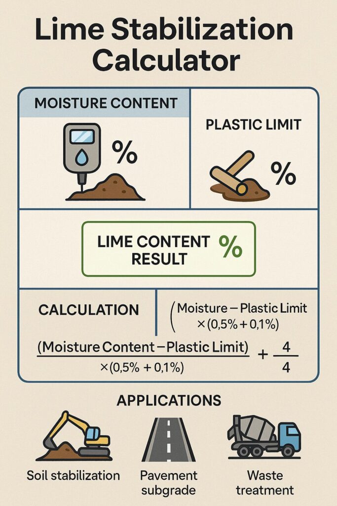 Lime Stabilization Calculator