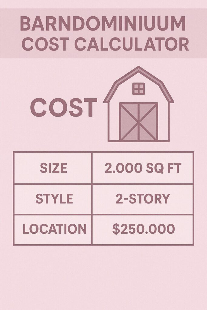 barndominium cost calculator