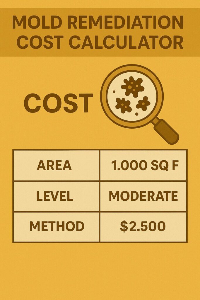 mold remediation cost calculator